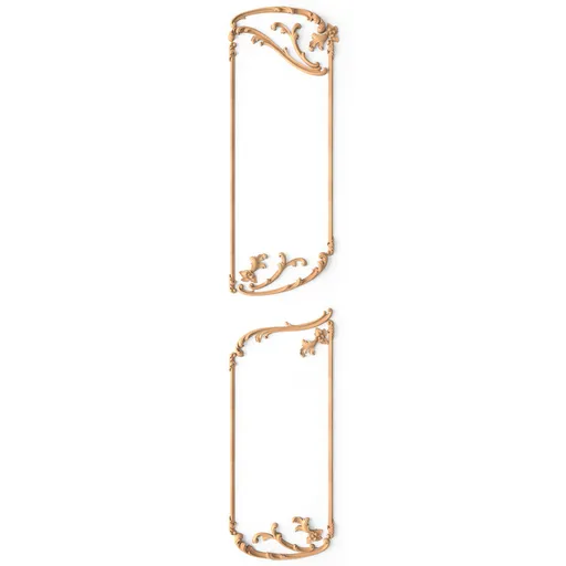 Carved frame moulding oak wall decor - 1